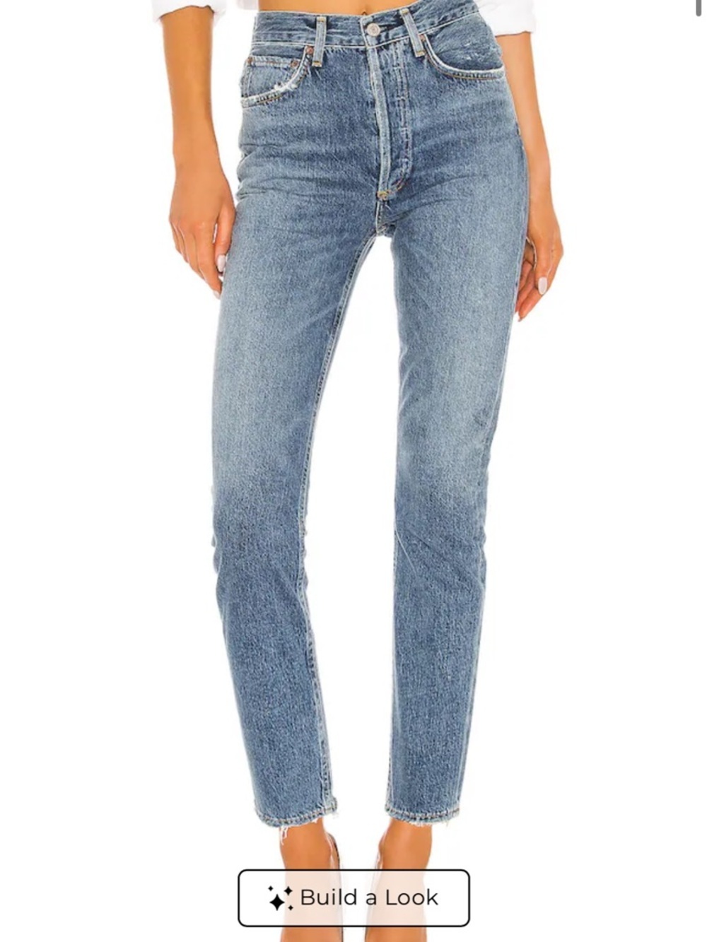 Agolde cotton RILEY HIGH RISE STRAIGHT CROP Jeans Size 25